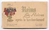 FRANCE, WW1 - REIMS, Carnet Album Carte Postale, 20 Morceaux - Champagne - Ardenne