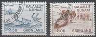Groenland Greenland 1981 Yvertn° 119-20 (°) Oblitéré Cote 4 € Faune - Oblitérés