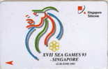 # SINGAPORE 1SSGA XVII Sea Games 93 5 Landis&gyr -sport-  Tres Bon Etat - Singapour