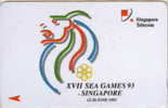 # SINGAPORE 1SSGA XVII Sea Games 93 5 Landis&gyr -sport-  Tres Bon Etat - Singapore