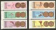 North Yemen 1968 Mi# 761-766 ** MNH - Winter Olympics, Grenoble: Gold Medallists (I) - Winter 1968: Grenoble