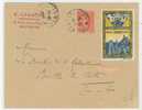 Bourges : Vignette Foire De 1929 + Entête Et Cachet De Bourges, Affr. 50 C Semeuse - Turismo (Viñetas)