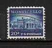 U.S. Monticello, Home Of Thomas Jefferson Near Charlottesville, VA. - Scott # 1047 - Oblitérés