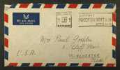 Enveloppe Illustrée De Sydney à Winchester (USA) Le 1/12/1949 Affranchie Mécaniquement - Postmark Collection