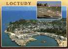 CPSM. LOCTUDY. LA PLAGE ET LE PORT. DATEE 1990. FLAME. - Loctudy