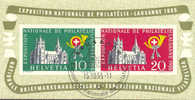 Switzerland #352a Used Souvenir Sheet From 1955 - Blocks & Sheetlets & Panes