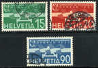 Switzerland C16-18 XF Used Airmail Set From 1932 - Oblitérés