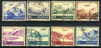 Switzerland C27-34 XF Used Airmail Set From 1941 - Used Stamps