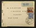 Enveloppe Censurée De Dublin (Baile Atha Cliath) à Albany (USA) Le 28/5/1945 Affranchie à 1 Sh 3 P - Altri & Non Classificati