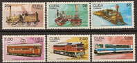 Cuba 2873/2878 ** Trenes. 1988 - Unused Stamps