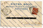 CARTOLINA COMMERCIALE FORMATO PICCOLO PIEVE TORINA MACERATA ANNO 1900 - Macerata