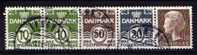 Danimarca - Sriscia Da Libretto 5 Val. Uniti - Used Stamps
