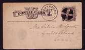 US - 1880 STAMPED POSTAL CARD Circulated In CONN. From NORTHFORD - ...-1900