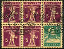 Switzerland #160a Used Booklet Pane Of 6 From 1927 - Blocks & Kleinbögen