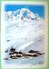 France 2001 Illustrated Postcard Sent To Belgium - La Plagne Savoie Tourism Snow Mont Blanc New Year Stamp - Brieven En Documenten