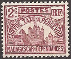 MADAGASCAR..1908..Michel # 8...MLH...Portomarken. - Timbres-taxe