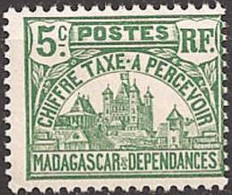 MADAGASCAR..1908..Michel # 10...MLH...Portomarken. - Impuestos