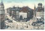 Dresden Pirnaischer Platz 3x Straßenbahn Volles Geschäftsleben Color Vogelschau Ecke Schiessgasse 20.4.1912 Gelaufen TOP - Altenberg