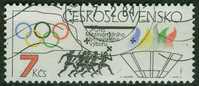 Comité International Olympique - TCHECOSLOVAQUIE - 90° Anniversaire - Drapeau, Anneaux, Flamme - N° 2569 - 1984 - Used Stamps