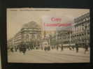 Place De Brouckere Et Monument Anspach - Tram - 1910 - Spoorwegen, Stations