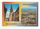 CAUSSADE - 2 Vues :  L'Eglise - Vue Générale -  N°  8370 - Caussade