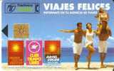 CP-079/a VIAJES FELICES DE FECHA 4/96 Y TIRADA 246000  CHIP F-6 - Conmemorativas Y Publicitarias