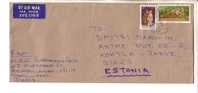 GOOD INDIA Postal Cover To ESTONIA 2003 - Good Stamped: Animals - Tiger ; Leopard - Lettres & Documents