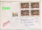 PORTUGAL # 1134 + 1395 X 4 - Used 1991 - Caixa # 8 - Storia Postale