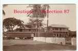 NICARAGUA - CORINTO - RAILWAY - HOTEL DATON + CLOTURE EGLISE + MAISON ?? - REAL PHOTOGRAPH POSTCARD - DOS VISIBLE - Nicaragua