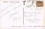 Postal MERVENT (vendée) 1947. Valle De La Vendée. TAXE - Cartas & Documentos