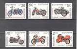 (S0800) BULGARIA, 1992 (Motorcycles). Complete Set. Mi ## 3991-3996. MNH** - Nuovi