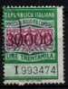 1981 / 84  IMPOSTA DI BOLLO PER CAMBIALI - LIRE 30.000 - Fil. Stelle - Revenue Stamps