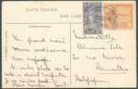 C.P. Affr. Stanley 10c + Vloors 50c. Obl. Sc COURRIER DE HAUTE MER PAQUEBOT ANVERSVILLE Vers Bruxelles.  TB Frappe - 536 - Covers & Documents