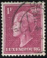 Pays : 286,04 (Luxembourg)  Yvert Et Tellier N° :   418 (o) - 1948-58 Charlotte De Profil à Gauche