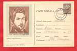 ROMANIA 1963 Postal Stationery Postcard. ION NEGULICI 1812  - 1851 Painter - Impressionismo