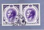 MONACO TIMBRE N° 545 OBLITERE PRINCE RAINIER III 30C VIOLET PAIRE - Usati