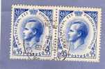 MONACO TIMBRE N° 549A OBLITERE PRINCE RAINIER III 95C OUTREMER PAIRE - Oblitérés