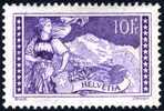 Switzerland #184 XF Mint Hinged 10fr Dull Violet From 1914 - Nuovi