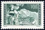 Switzerland #185 XF Mint Hinged 10fr Grey Green From 1930 - Nuevos