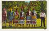 Apache Ghost Dancers, Native American Indian Ceremony Costumes, C1930s/40s Vintage Curteich Postcard - Indios De América Del Norte