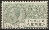 1926-28 REGNO POSTA AEREA 5 LIRE MNH ** - RR523 - Posta Aerea