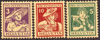 Switzerland B4-6 XF Mint Hinged Set From 1916 - Unused Stamps