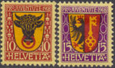 Switzerland B10-11 Mint Hinged Set From 1918 - Neufs