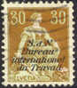 Switzerland 3O14 XF Used Intl. Labor Bureau 30c Official From 1923 - Dienstzegels