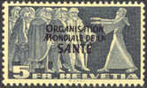 Switzerland 5O24 Mint Never Hinged World 5fr Health Org. Official From 1948 - Dienstzegels