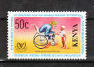 Kenya  -   1981.  Nonno Disabile  In  Carrozzina. Disabled Grandfather In Wheelchair And Child . MNH - Behinderungen