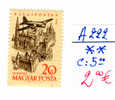 Hongrie 1958-59, Avion Et Ville Hongroises, N°  Ae 222 Neuf Sans Charnière - Neufs