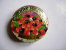 Boite En Metal DE BONBONS CHERRY CRABTREE EVELYN 1984 D. 7,5 Cm - Sonstige & Ohne Zuordnung