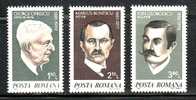 Romania Rumanien 1981, Mi 3759-3761, Famous Men --- MNH ** - Unused Stamps