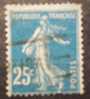 FRANCIA 1907 Nr 140 - 25 C. Azzurro - Seminatrice Su Fondo Unito Azzurro Chiaro - Used Stamps